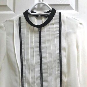 3/$30 Item or FREE with Purchase over $30 Zara HIgh Neck Blouse Lace & Ruffle